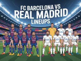 FC Barcelona vs Real Madrid Lineups